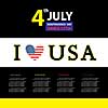 vector sign for american  independence day  