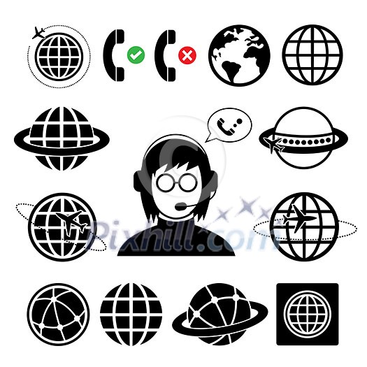 operator customer support vector cartoon 