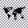 vector worldwide searching symbol around the world   