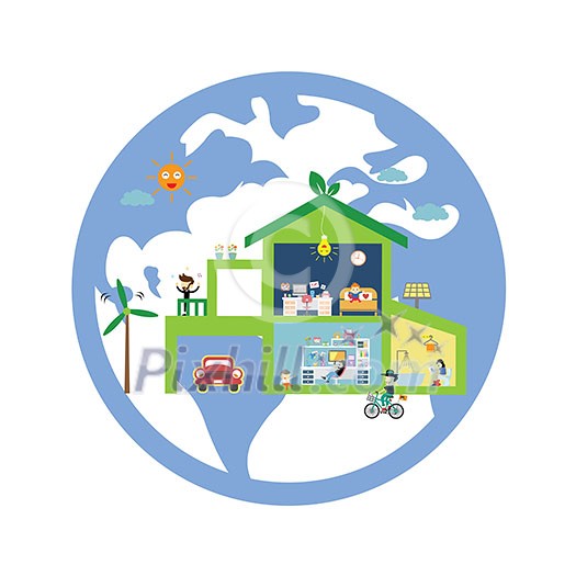 vector green house save the planet vector green house save the planet
