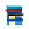 pile of books isolated on white