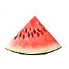 red watermelon slice isolated on white