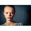 Young woman suffering from severe depression/anxiety/sadness