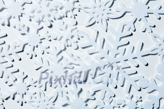 Snowflakes on a white background. Winter Christmas Background Snowflakes on a white background. Winter Christmas Background
