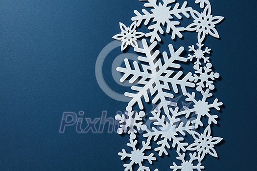 Christmas card with Border of Christmas snowflakes Christmas card with Border of Christmas snowflakes