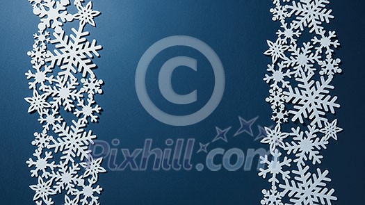 Christmas card with Border of Christmas snowflakes Christmas card with Border of Christmas snowflakes