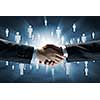 Close up of businessman hands making deal