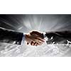 Close up of businessman hands making deal