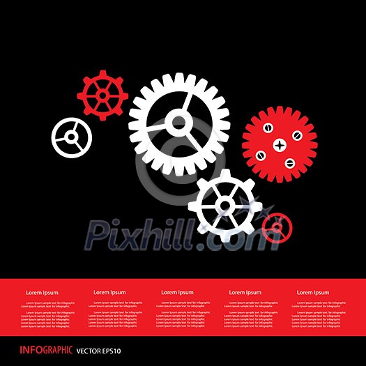 vector gear cog wheel info graphic symbol vector gear cog wheel info graphic symbol