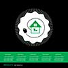 green home power efficiency vector icon  