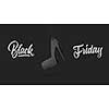 label in shape women's shoes on high hill made of cardboard on a gray background.a Calligraphic text black Friday and sales luxury premium style concept