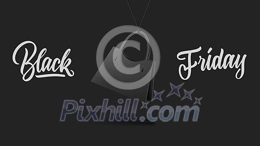 label in shape womens handbag on high hill made of cardboard on a gray background.a Calligraphic text black Friday and sales luxury premium style concept label in shape womens handbag on high hill made of cardboard on a gray background.a Calligraphic text black Friday and sales luxury premium style concept