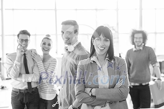 Portrait Of Successful Businesswoman Entrepreneur At Busy startup Office Portrait Of Successful Businesswoman Entrepreneur At Busy startup Office