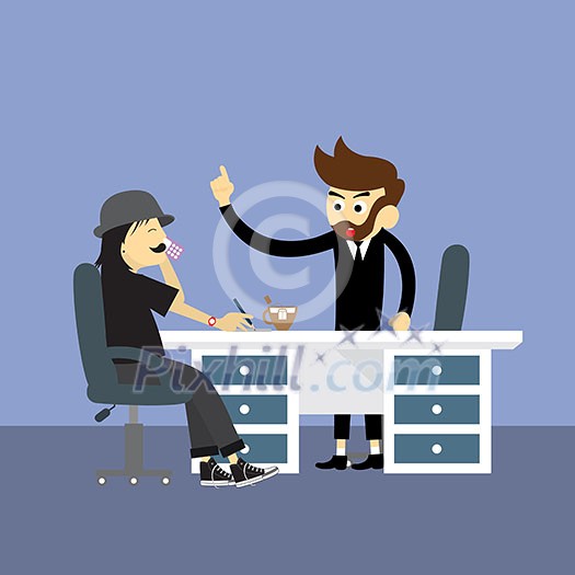 office worker business management meeting vector cartoon style office worker business management meeting vector cartoon style