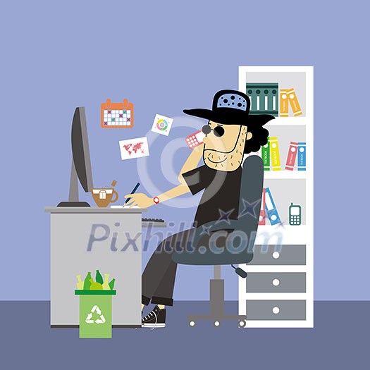 vector creative office room interior workspace vector creative office room interior workspace