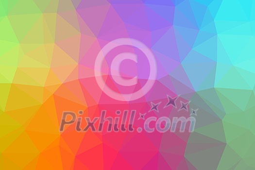 Low poly - Colorful abstract geometric background with triangular polygons.