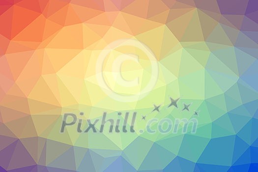Low poly - Colorful abstract geometric background with triangular polygons. Low poly - Colorful abstract geometric background with triangular polygons.