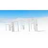 Conceptual image with opened doors as new way entrance to new world