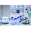 Chemistry lab (shallow DOF; color toned image)