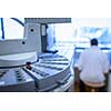 Chemistry lab (shallow DOF; color toned image)
