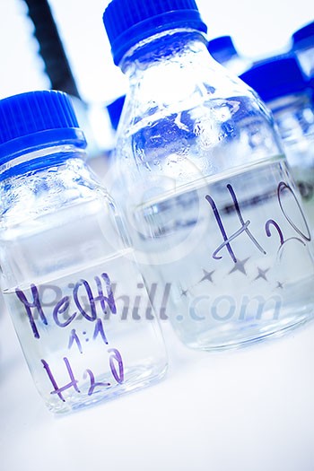 Chemistry lab (shallow DOF; color toned image) Chemistry lab (shallow DOF; color toned image)