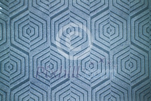 Figured decorative pattern on blue ceramic tiles. Can used for design or background Figured decorative pattern on blue ceramic tiles. Can used for design or background