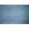 Figured decorative pattern on blue ceramic tiles. Can used for design or background