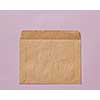 Opened empty craft brown Recycle envelope isolated on pink background as business concept with copy space, flat lay