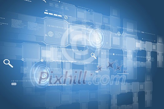 Background digital image with touch icons. Innovative technologies Background digital image with touch icons. Innovative technologies