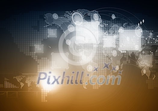 Background digital image with touch icons. Innovative technologies Background digital image with touch icons. Innovative technologies