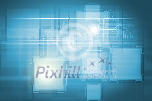 Background digital image with touch icons. Innovative technologies Background digital image with touch icons. Innovative technologies