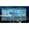 Background digital image with touch icons. Innovative technologies