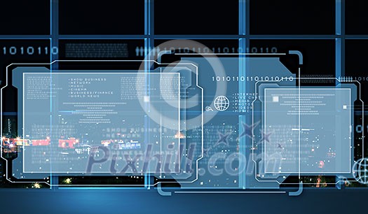 Background digital image with touch icons. Innovative technologies Background digital image with touch icons. Innovative technologies