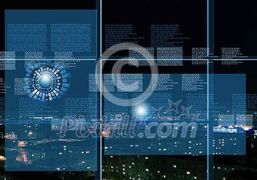Background digital image with touch icons. Innovative technologies Background digital image with touch icons. Innovative technologies