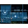 Background digital image with touch icons. Innovative technologies