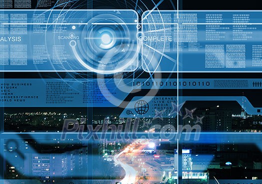 Background digital image with touch icons. Innovative technologies Background digital image with touch icons. Innovative technologies