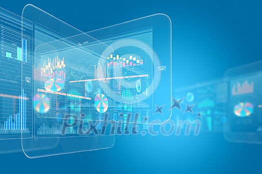 Background digital image with touch icons. Innovative technologies Background digital image with touch icons. Innovative technologies