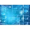 Background digital image with touch icons. Innovative technologies