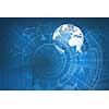 Background digital image with touch icons. Innovative technologies