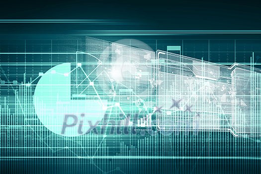 Background digital image with touch icons. Innovative technologies Background digital image with touch icons. Innovative technologies