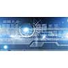 Background digital image with touch icons. Innovative technologies