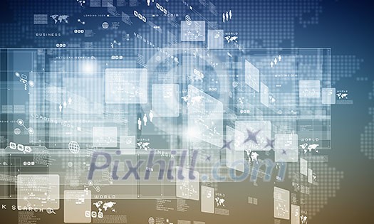 Background digital image with touch icons. Innovative technologies Background digital image with touch icons. Innovative technologies