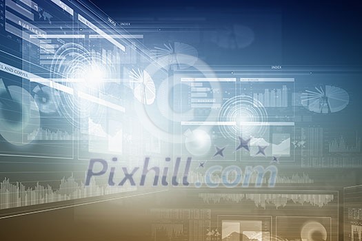 Background digital image with touch icons. Innovative technologies Background digital image with touch icons. Innovative technologies