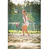 Female beachvolleyball player