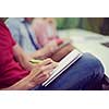 male student taking notes in classroom. business education concept, casual young businessman on seminar training