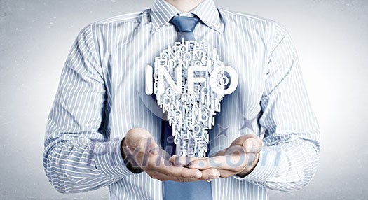 Businessman holding in hands successful idea concept Businessman holding in hands successful idea concept