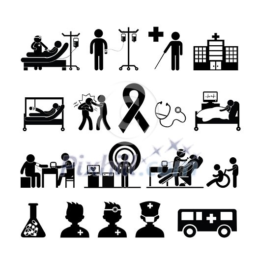 checkup medical in hospital vector symbol cartoon checkup medical in hospital vector symbol cartoon