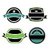  labels set of retro vintage badges