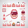 smile dental vector icon set 