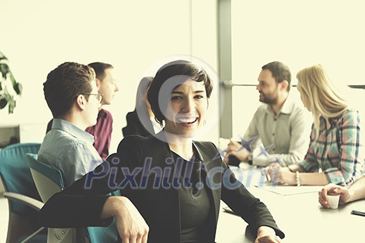 Portrait Of Successful Businesswoman Entrepreneur At Busy startup Office Portrait Of Successful Businesswoman Entrepreneur At Busy startup Office